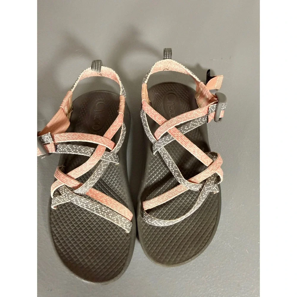 Chaco Kids Z1 Ecotread Sandals Coral Pink Grey Size 2 J180265 Hiking Water Shoes